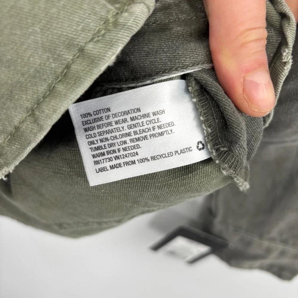 Art Class Boys Utility Jacket Small 6 7 Olive Green Full Zip Cotton Patches New‎